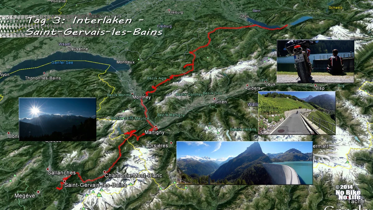 Tag 3: Interlaken - Saint-Gervais-les-Bains